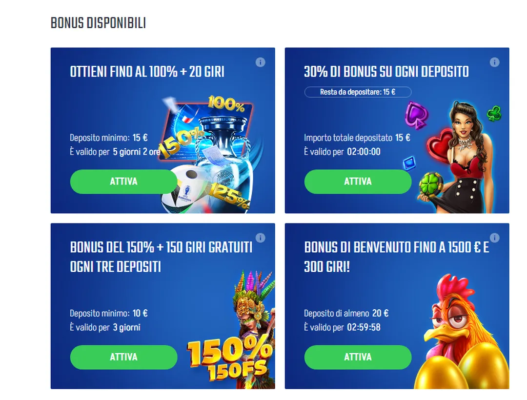 Winnita Casino Bonus di benvenuto